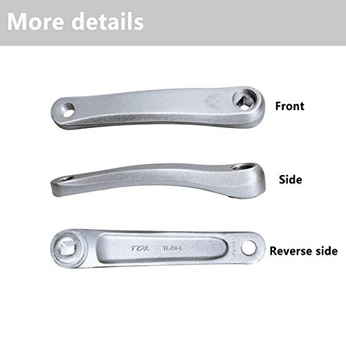 image for ROLLMOSS Bike Crank Arm Left, Aluminum Alloy Bicycle Crank Arm Diamond