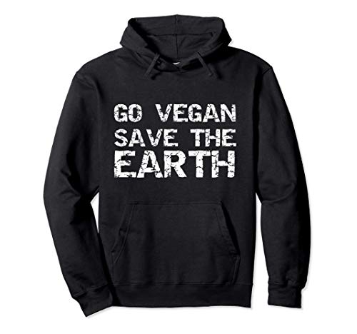 Vintage Vegan Earth Day Gift Retro Go Vegan Save the Earth Camisola com capuz