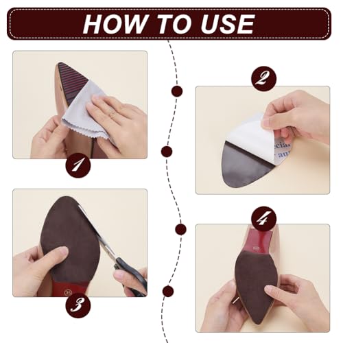PH PandaHall 10 pares de almohadillas traseras de gamuza para zapatos miniatura 3