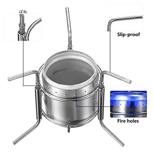 OUT-D Stainless Steel Stove Alcol Fornello Camping...