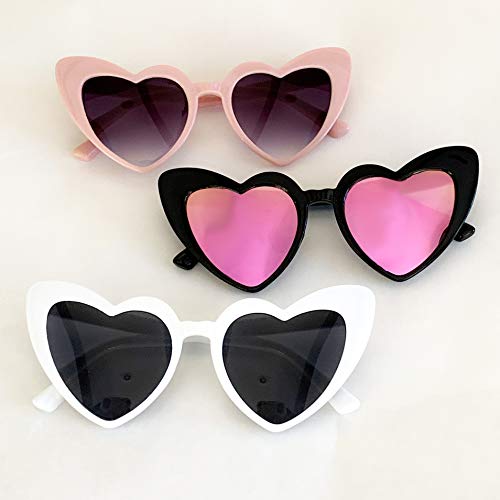 ModParty Retro Heart Sunglasses | Set of 6 | Heart Shaped Frame Bachelorette Party Glasses2
