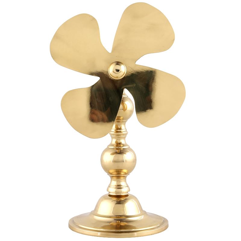 Brass Feng Shui Turnover Windmill Ornament - Wholesale Bronze Wind Chimes and Fengshui Decor from Factory - Qian Kun Shi Lai Yun Zhuan Large Windmill for Temple Fairs (10inches)