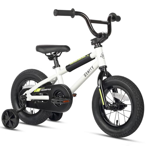 cubsala 12 Inch Kids Bike BMX Style Bicycle with Training Wheels Coaster Brake...