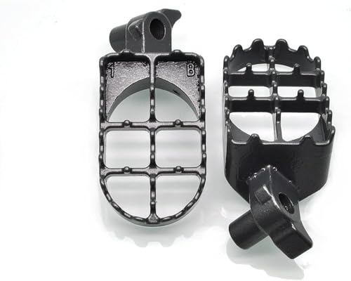 Image of MZS Dirt Bike Foot Pegs, MX Footpeg Footrest Rest Pedal Gray Compatible with YZ65 YZ85 YZ125 YZ250 YZ250F YZ125X YZ250X YZ426F YZ450F YZ450FX YZ250FX WR250F WR450F