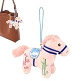 2026 Pferdemaskottchen – Plüschfigur zum Aufhängen in der Autotasche, weiches Stoffpferd mit lustigem Design | Plüschpferd-Maskottchen für Kinder, Teenager, Erwachsene, Geburtstagsparty-Sammler