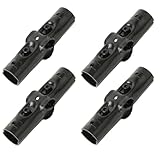 NTY-4B ブラック Φ28mm用 (イレクターメタルジョイントのHJ-4と互換性あり) 組立て パイプ ラック 4方向 ジョイント (1)