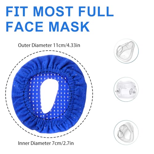 Mask Liners for CPAP with Holes Soft Mask Cushion Covers Universal Face Cushion Pads Reusable Mask Liner Fits for All Full Face CPAP Masks 4 Pcs - Image 2