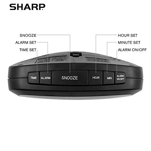 Sharp Digital Clock With Alarm And Dual Usb Fastcharge Charging Ports - Charge Your Phone Bedside - Battery Back-Up - Easy To Use #TOP3