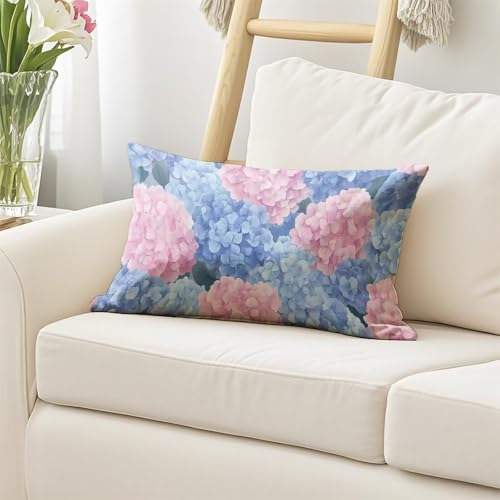 Fundas de cojines para sofá y terrazas con textura de lino Hortensia 3