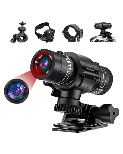 NinjaCam Dashcam Fahrrad 1080P HD & 120 Weitwinkel Action Cam Helmkamera Fahrrad Wasserdicht Fahrrad Kamera Fahrrad Dashcam für Outdoor Action Cam Motorrad