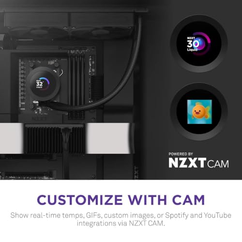 Image of NZXT Kraken Plus 240-240mm AIO CPU Cooler, LCD - Black