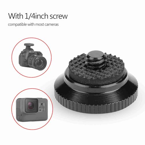 Placa de liberación rápida mini de aluminio rosa con tornillo 1/4 para trípode Manfrotto 3