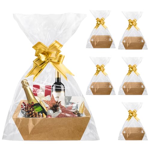 Set di 6 cestini regalo vuoti per regali, in cartone