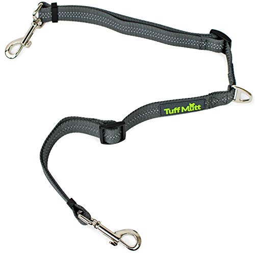Tuff Mutt Doppelte Leine Verstellbar Grau