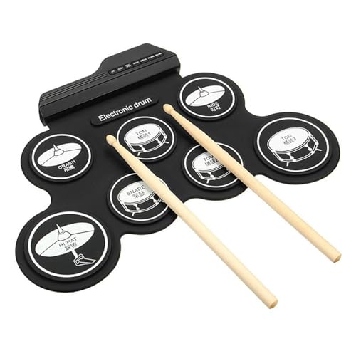 Batterie électronique compacte en silicone et rouleau de percussion portable - 5