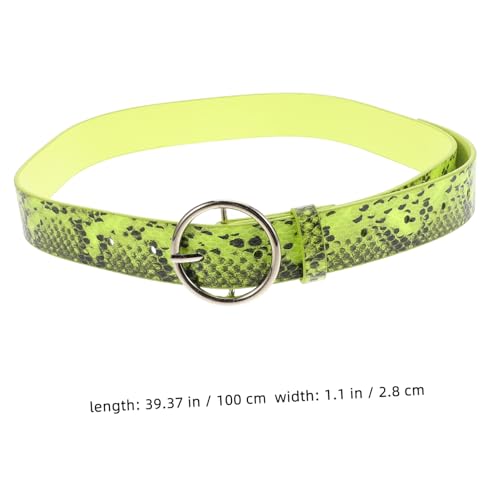 Fluorescent Snakeskin Belt for Women Unique Animal Print Waist Belt Fashion Statement Accessory for Jeans Dresses Versatile Stylish Design for Summer Outfits2