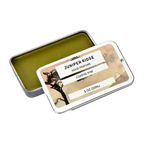 Juniper Ridge Coastal Pine Solid Perfume | Wild-Harvested Essential Oil Blend | Unisex Fragrance | Travel Friendly | 0.5 oz Tin Cover