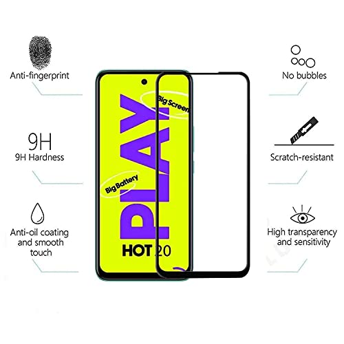 Image of Edge to Edge Tempered Glass Screen Protector For Infinix Hot 20 Play with Easy Installation kit