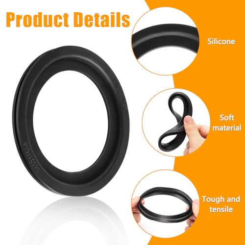 Image of 3 Pcs RV Toilet Seal, RV Toilet Flush Ball Seal Kit Silicone RV Toilet Seal Replacement for Dometic 300 /310 /320 Round RV Toilet Seal Kit Replacement for 385311658