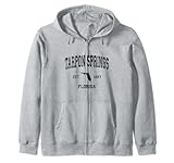 Photo Gallery tarpon springs florida fl - stampa sportiva vintage, colore: nero felpa con cappuccio Photo Gallery tarpon springs florida fl - stampa sportiva vintage, colore: nero felpa con cappuccio