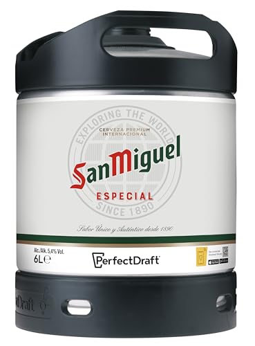 PerfectDraft San Miguel Internationales Premium Lagerbier aus Spanien (1 x 6l) MEHRWEG Fassbier
