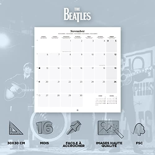 Grupo Erik – Calendrier Mural 2023 The Beatles – 12 MOIS | Janvier 2023 à Décembre 2023 | 30 x 60 cm, Certifié FSC,en… - Les Beatles, Paul McCartney, John Lennon, RIngo Starr, George Harrison Grupo Erik - Calendrier Mural 2023 The Beatles - 12 MOIS | Janvier 2023 à Décembre 2023 | 30 x 60 cm, Certifié FSC,en… – Image 4