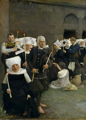 Affiche Artistique le Pardon en Bretagne Impression Toile Haute Définition 60x90
