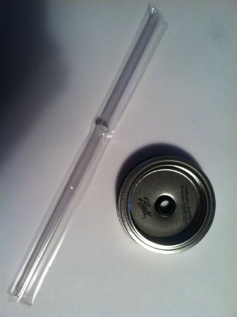 Mason Ball Jar Lid with Straw (Regular Mouth)