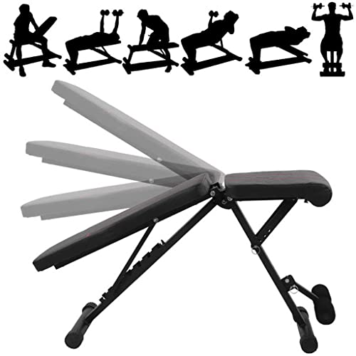 QWVDS Verstelbare Full Body Workout Bank Opvouwbare Bank Multifunctionele Utility Halterbank - Image 6