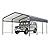 COSIEST 10'x20' Carport with Galvanized Steel Roof, Heavy Duty Metal Carport Canopy, Outdoor Garage Car Shelter Shade for Car, Boats and Truck
