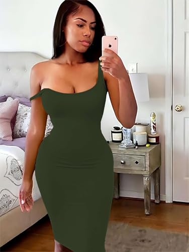 Image of Mrskoala Women Midi Tank Dresses Sexy Club Casual Dress Summer