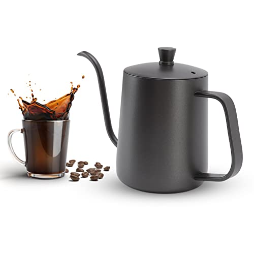 MáQuina de Café, MáQuina de Café, Pico de Acero Inoxidable en Forma de S, Superficie Interior Cepillada Negra para Uso… - Imagen 3