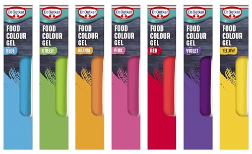 Dr. Oetker Conjunto de colorante de alimentos arcoíris con rosa 7 piezas