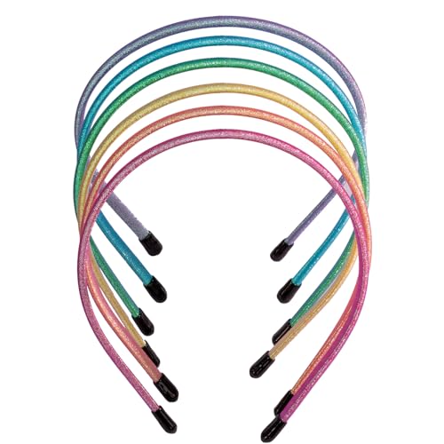 minihope Lot de 6 bandeaux minces multicolores – Couleurs assorties pour tous les types de cheveux – Style instantané, sans douleur – Durable, réglable, pour femmes, hommes, garçons, filles.