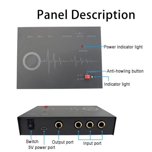 Desplazador de Frecuencia Anti-Howling, Procesador de Audio para Eliminación de Retroalimentación con Preservación del Sonido, para Presentaciones en Vivo, Karaoke y Salas de Conferencias miniatura 6