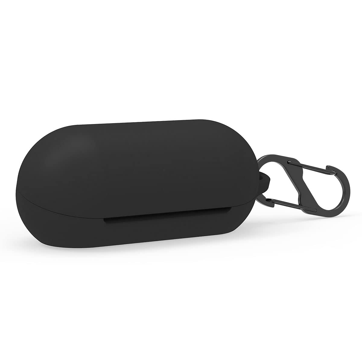 LIRAMARK Shockproof Protective Silicone 360° Cover Case with Buckle Designed for Sony WF-C500 TWS (Black)-image-5