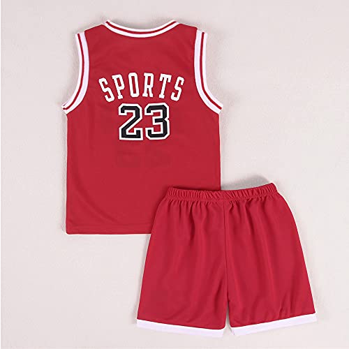 Toddler Kid Basketball Jersey Outfit Baby Boy Girl Letters Tank Top + Track Shorts Sets Boy Summer Clothes2