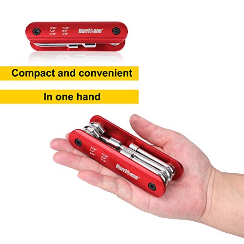 6 In 1 Hurricane Folding Nut Driver Set Aluminum Handle SAE