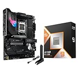 Micro Center AMD Ryzen 9 9950X3D CPU Processor with ASUS ROG Strix X870E-E Gaming WiFi X870 ATX Motherboard (18+2+2 Power Stages, WiFi 7, 5X M.2, PCIe 5.0, USB4)