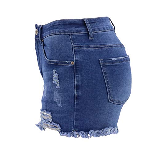 Atditama Women's Summer Ripped Jean Shorts Stretch Skinny Frayed Denim Shorts Beach Casual Women Shorts3