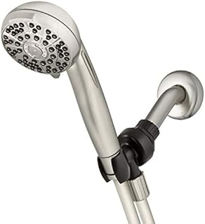 Waterpik High Pressure Hand Held Shower Head With Hose, PowerPulse Massage 6-Mode, Brushed Nickel XAS-649E