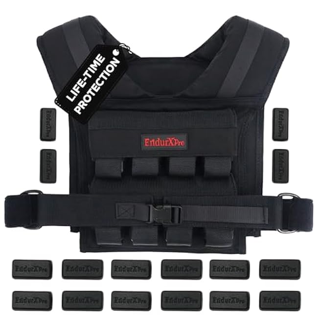 Weighted Vest Men 25LBS | 35LBS | 45LBS - Weighted Workout Vest With Removable Iron Weights, Heavy Duty Weighted Exercise Vest For Functional Training & Calisthenics - Fitness Weight Vest for Men and Women