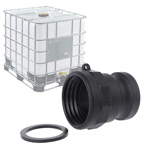 MinnowXY 2\" Coarse Thread x 2\" Cam Lock IBC-Tank Adapter Water Hose Adapter Garden Hose Connector IBC-Tank for Replacement Plastic