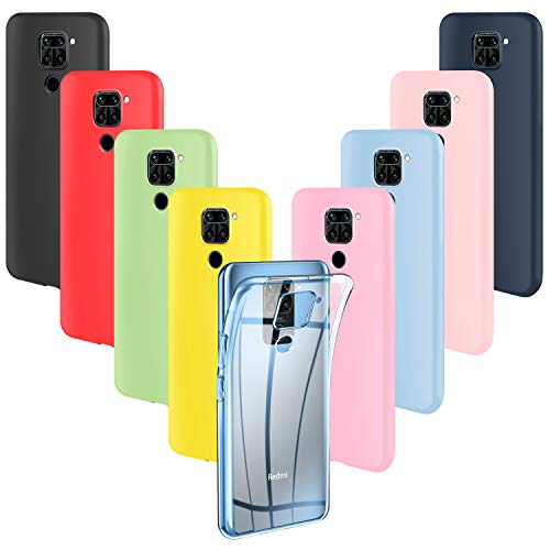 Fundas Para Xiaomi Redmi Note 9 ivencase 9 × Funda Xiaomi Redmi Note 9, Carcasa Fina TPU Flexible Cover para Xiaomi Redmi Note 9 (Rosa, Verde, Púrpura,...