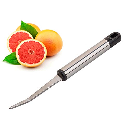 Grapefruit Spoons, JUSTDOLIFE Grapefruit Dessert Spoons Stainless Steel Half Serrated Citrus Fruit Vintage Dessert Spoons Gift for Kitchen (5 Pack) - Thumbnail 5