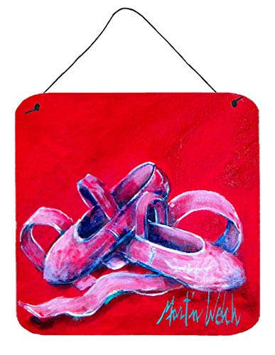 Caroline's Treasures MW1039DS66 Ballet Little Slippers Wall or Door Hanging Prints Aluminum Metal Sign Kitchen Wall Bar Bathroom Plaque Home Decor, 6x6, Multicolor