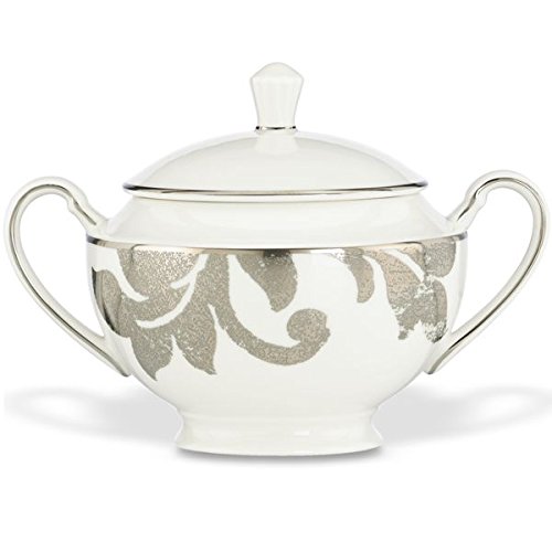 Lenox Zuckerdose mit Deckel, silberfarben
