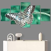 SIGNWIN 5 Panel Canvas Wall Art Open Wings for Home Decorations Ready to Hang - 60