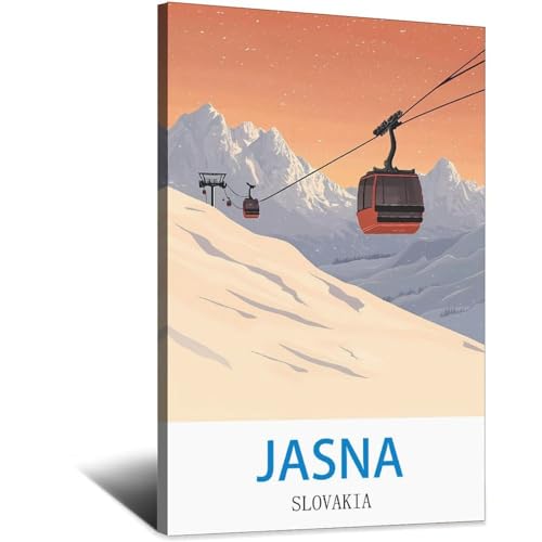 Poster Jasna Slovaquie souvenir de voyage vintage LNBIAND pour amateurs d'art