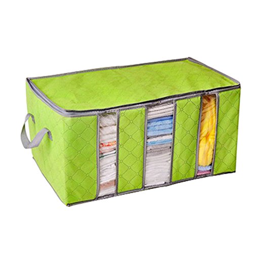 Diswa Bamboo Charcoal Practical Foldable Clothing Storage Bag Box